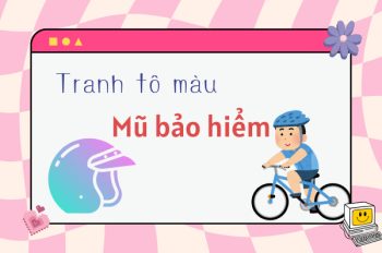 Trọn bộ tranh tô màu mũ bảo hiểm vui nhộn và bổ ích cho bé