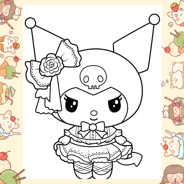 tranh tô màu Kuromi 41