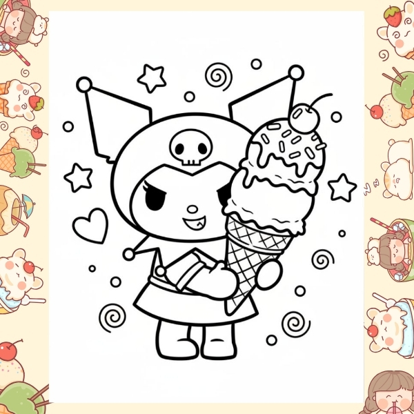 tranh tô màu Kuromi 43