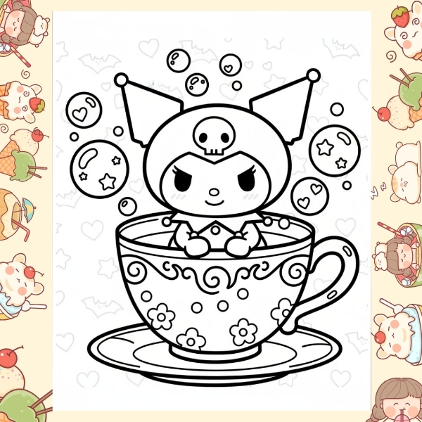 tranh tô màu Kuromi 44