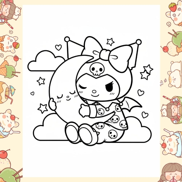 tranh tô màu Kuromi 45