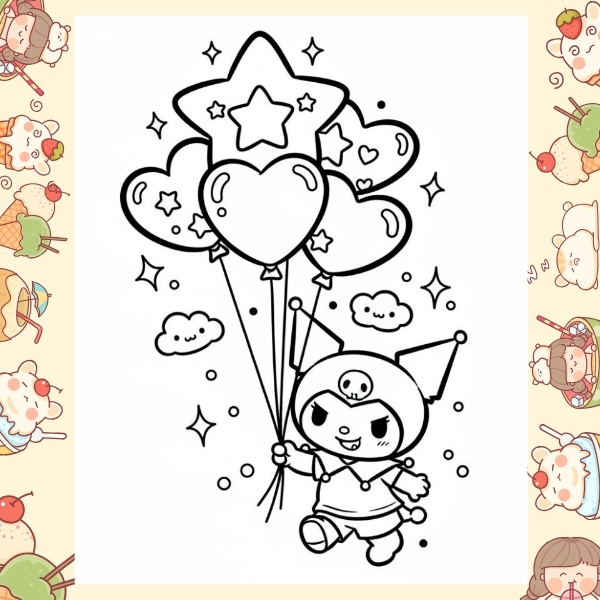 tranh tô màu Kuromi 50