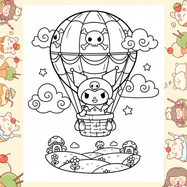 tranh tô màu Kuromi 51