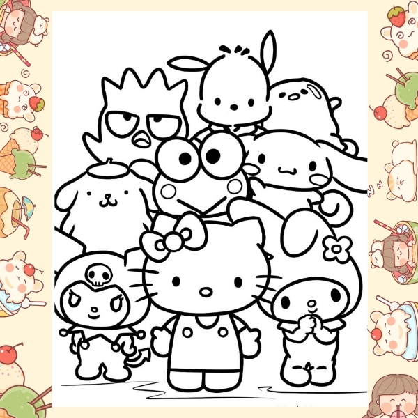 tranh tô màu Kuromi 52