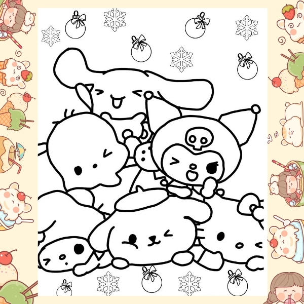 tranh tô màu Kuromi 53