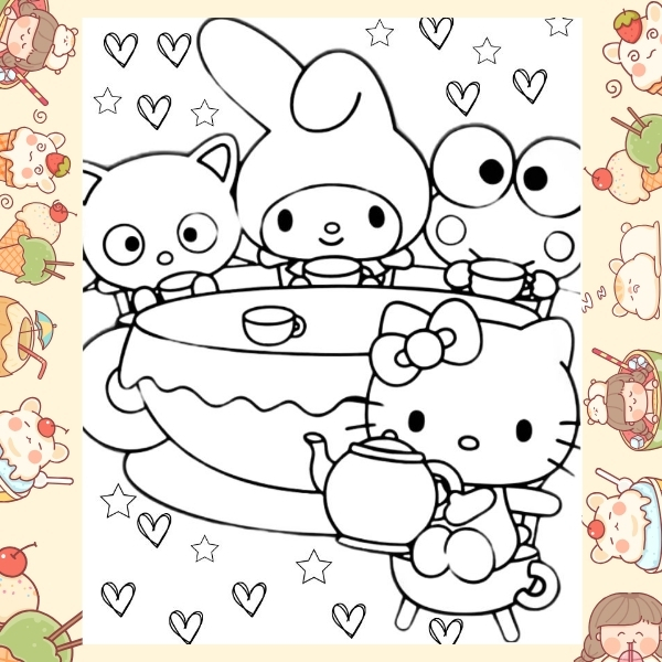 tranh tô màu Kuromi 54