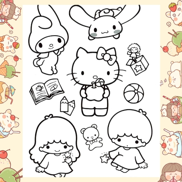 tranh tô màu Kuromi 55