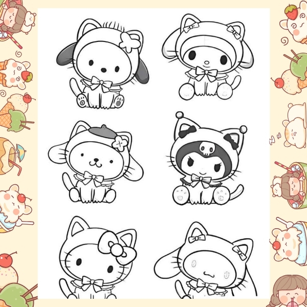 tranh tô màu Kuromi 56