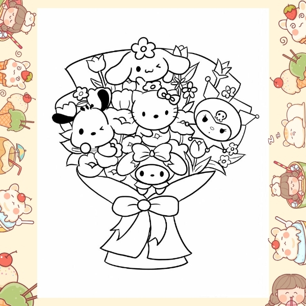 tranh tô màu Kuromi 57