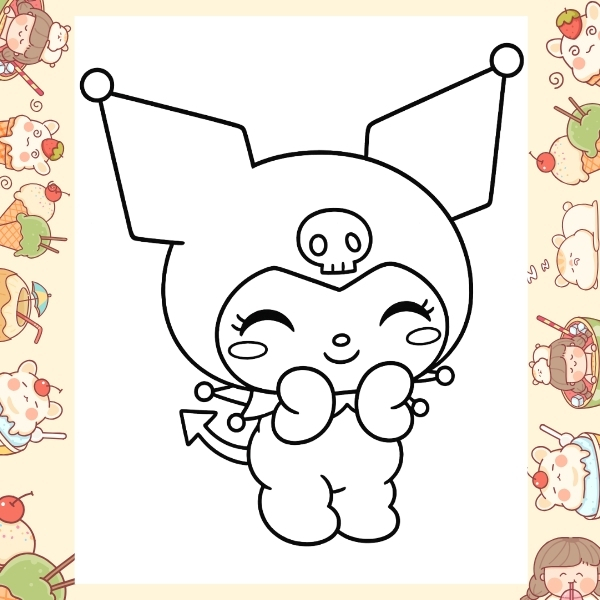 tranh tô màu Kuromi 58