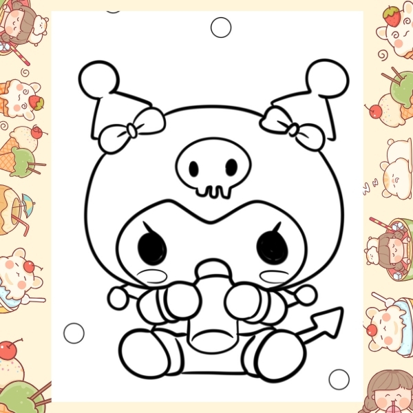 tranh tô màu Kuromi 60