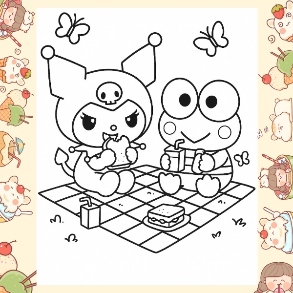 tranh tô màu Kuromi 61