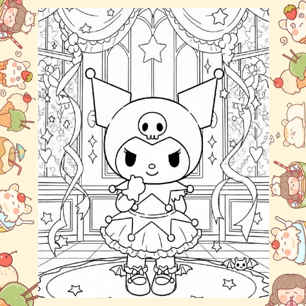 tranh tô màu Kuromi 62