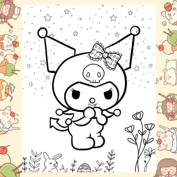 tranh tô màu Kuromi 65