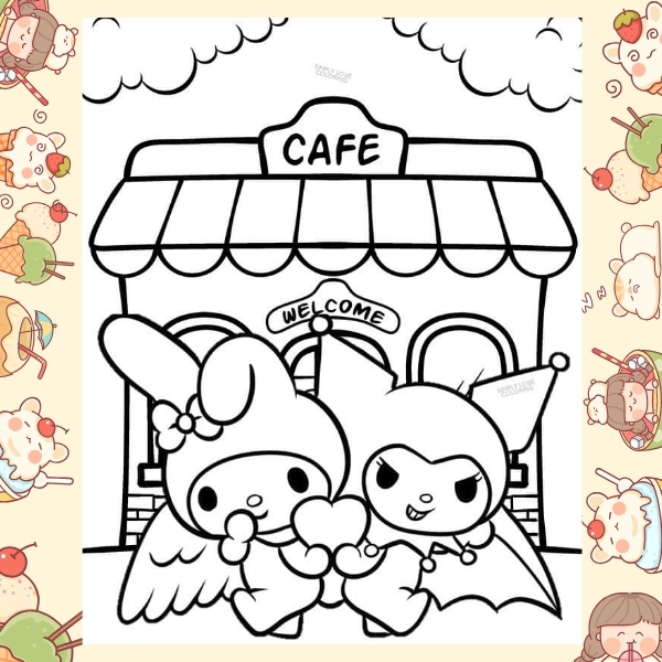 tranh tô màu Kuromi 67