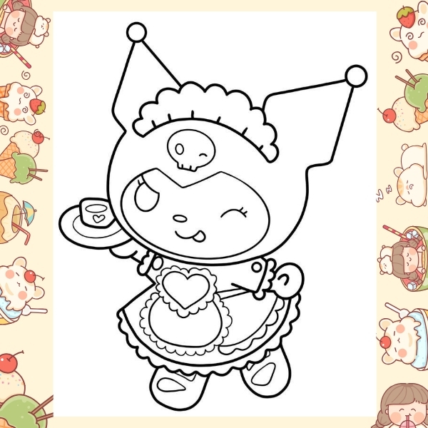 tranh tô màu Kuromi 70