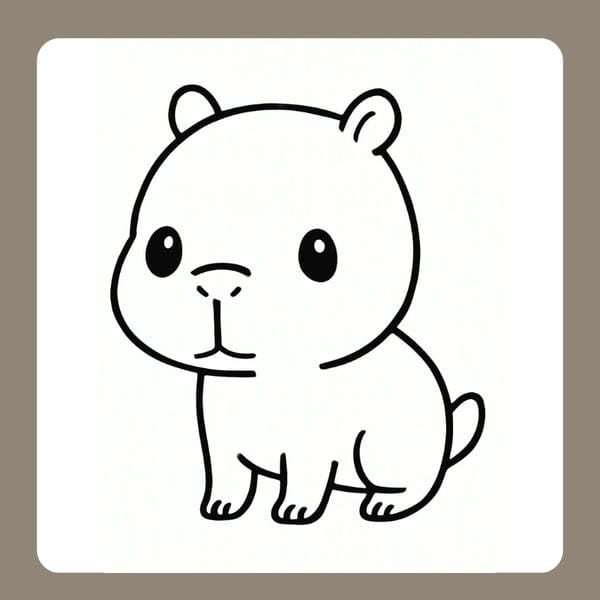 tranh tô màu capybara 82