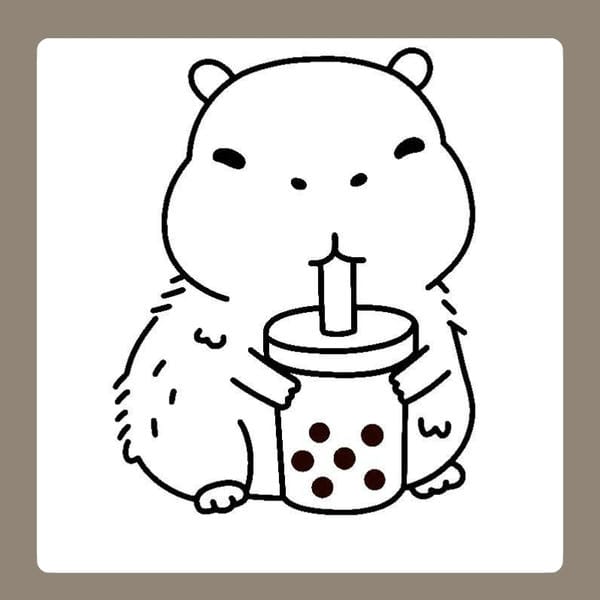 tranh tô màu capybara 86