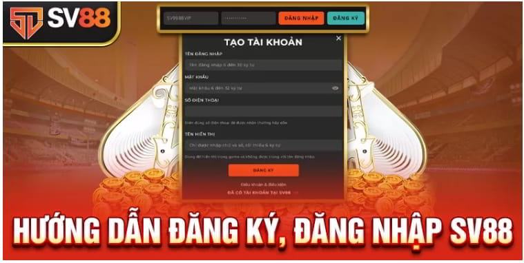 Đăng ký tại nhà cái SV88 – Đơn giản, nhanh chóng chỉ trong 2 phút!