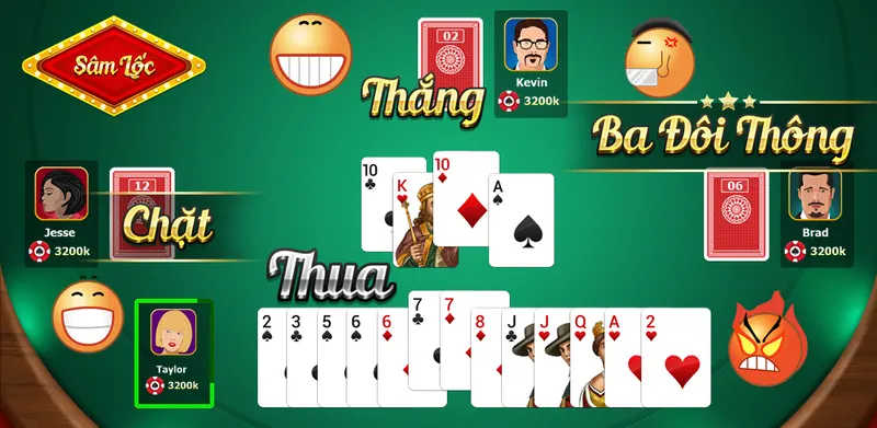 Ván bài sâm lốc tại nhà cái 11BET, kỹ thuật đánh nhanh.