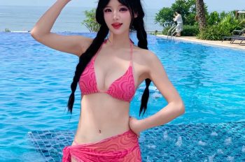 295+ Ảnh gái xinh mặc bikini hồng vừa gợi cảm vừa dễ thương