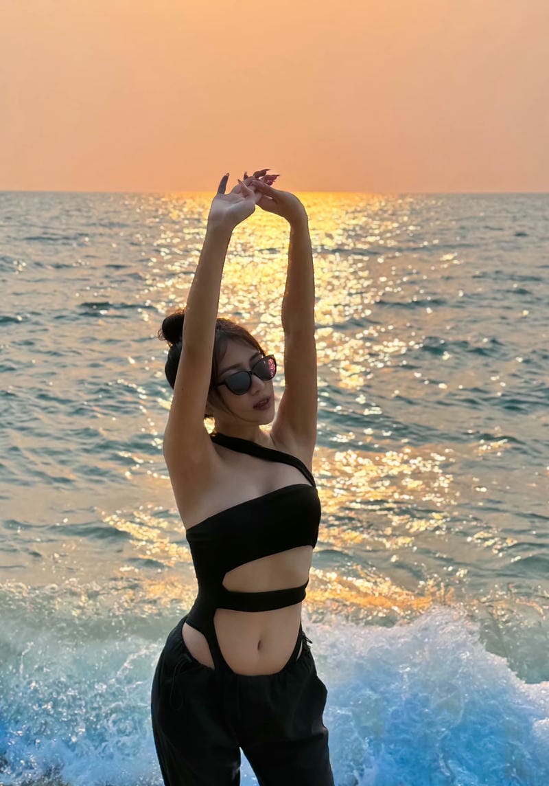 hạ nhiên mặc bikini 17