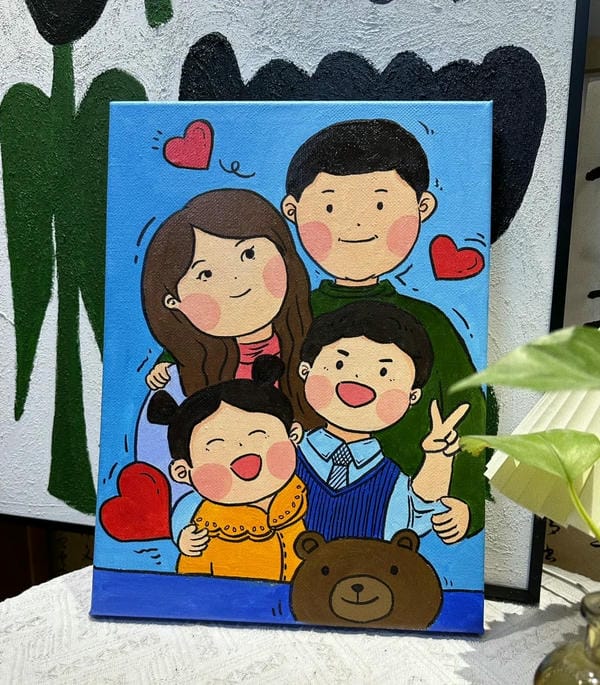 những bức tranh vẽ về gia đình đẹp nhất