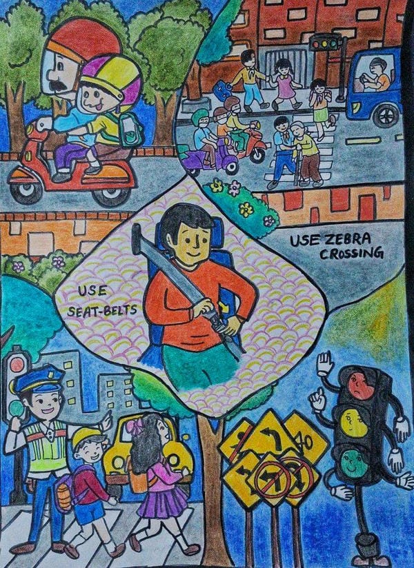 tranh vẽ an toàn giao thông đạt giải nhất 10