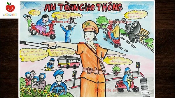 tranh vẽ an toàn giao thông đạt giải nhất 18