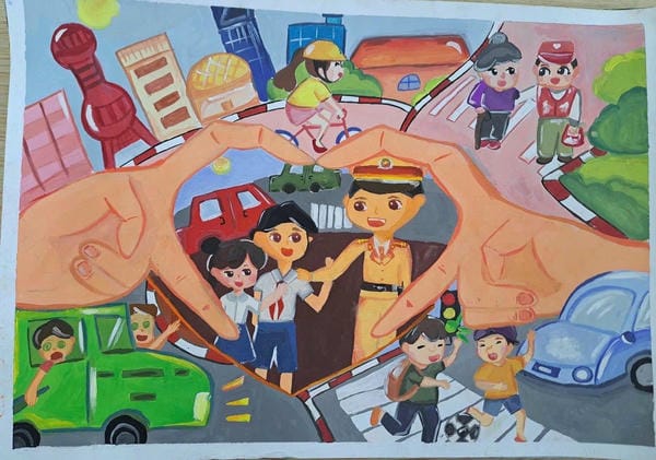 tranh vẽ an toàn giao thông đạt giải nhất 20