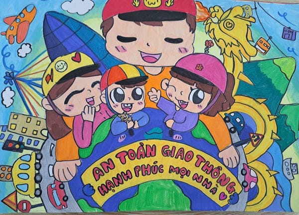 tranh vẽ an toàn giao thông đạt giải nhất 21