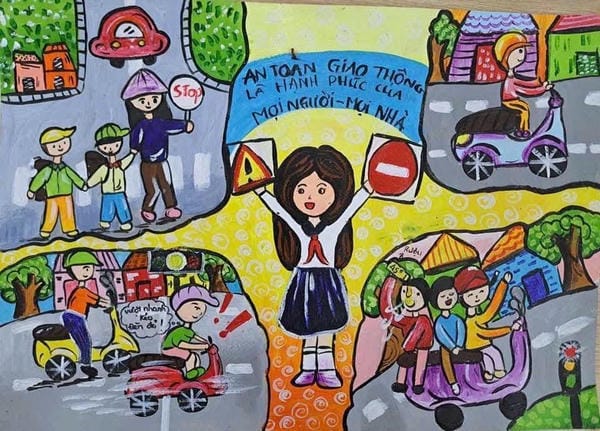 tranh vẽ an toàn giao thông đạt giải nhất 22