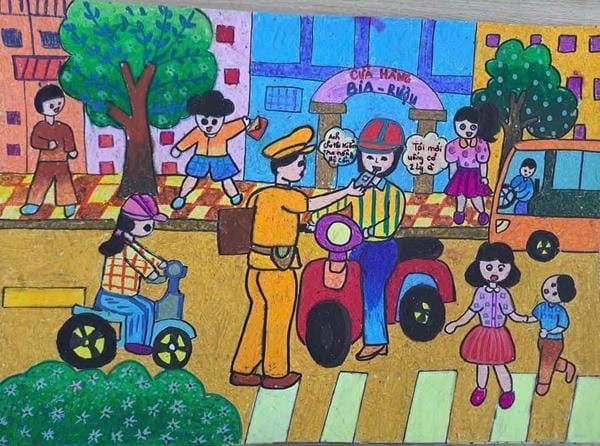 tranh vẽ an toàn giao thông đạt giải nhất 23