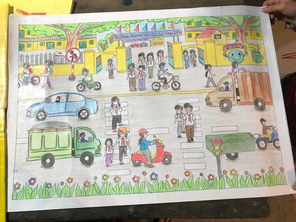 tranh vẽ an toàn giao thông đạt giải nhất 24