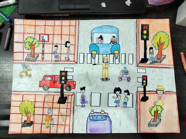 tranh vẽ an toàn giao thông đạt giải nhất 25