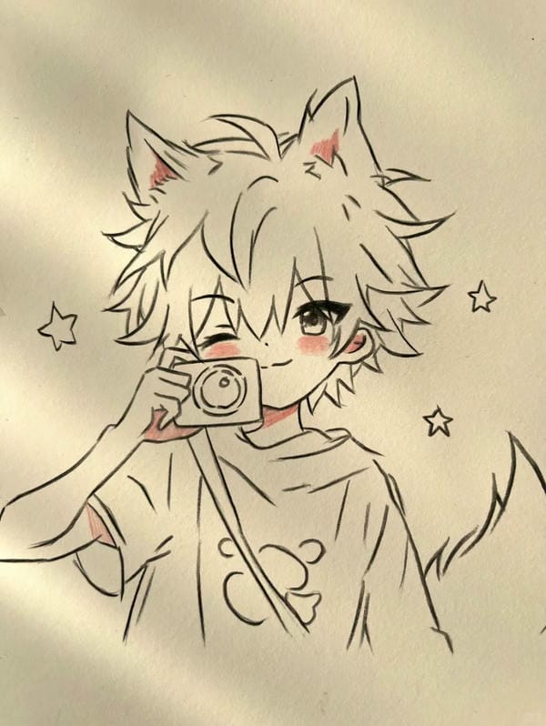 tranh vẽ anime chibi cute