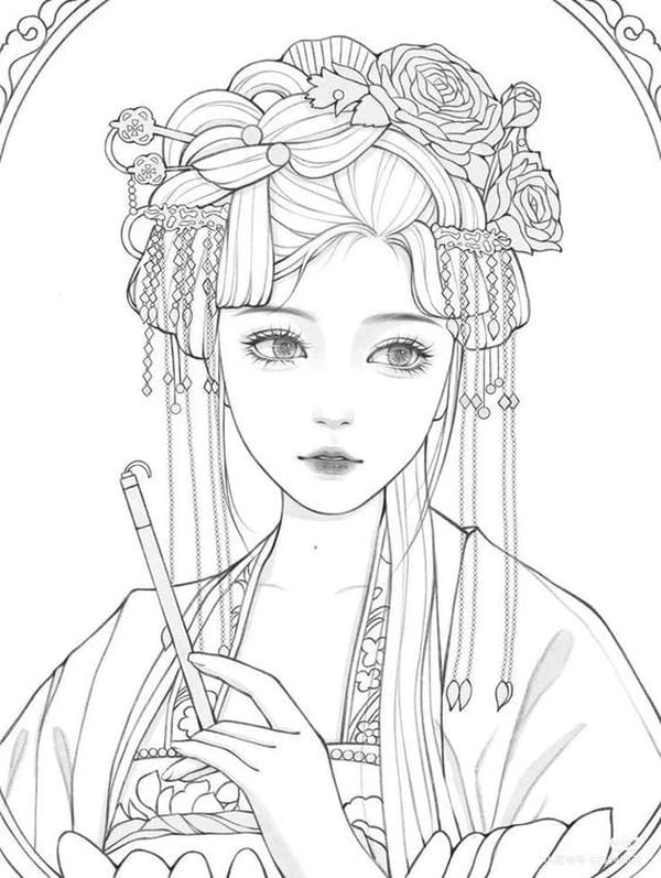 vẽ tranh anime cổ trang 13