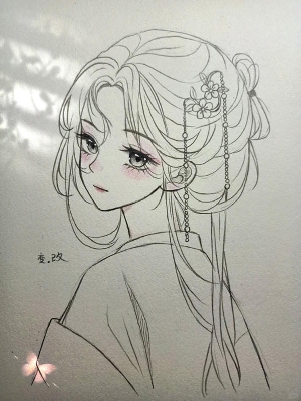 vẽ tranh anime cổ trang 2