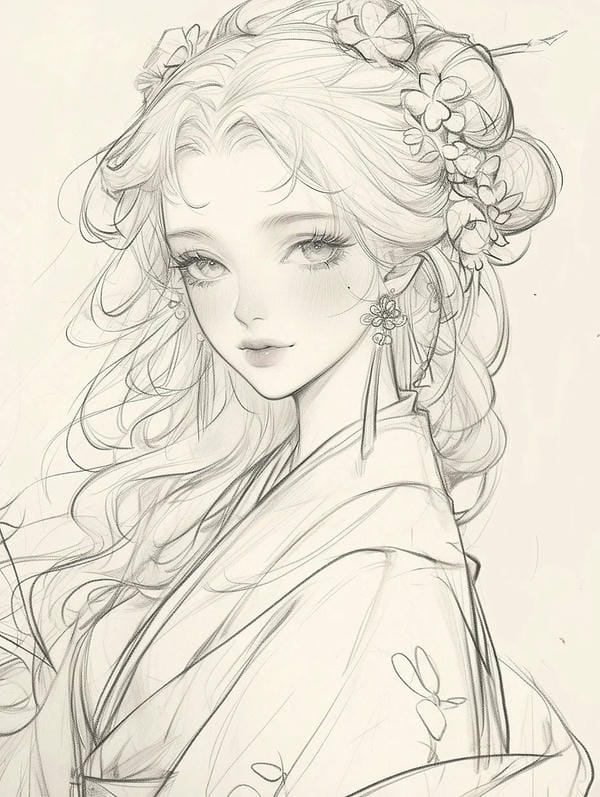 vẽ tranh anime cổ trang 21