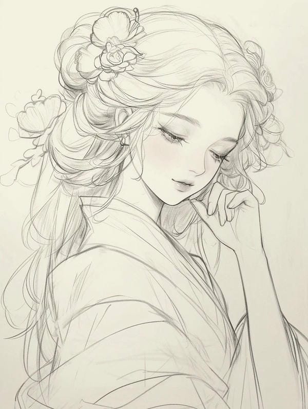 vẽ tranh anime cổ trang 25