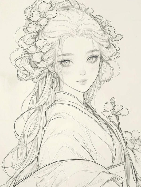 vẽ tranh anime cổ trang 26