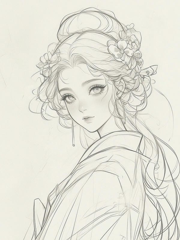 vẽ tranh anime cổ trang 27