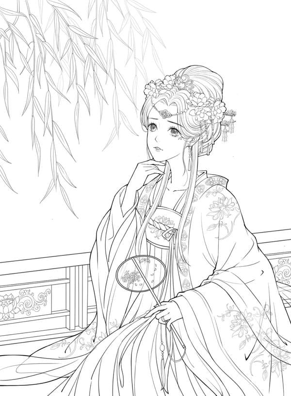 vẽ tranh anime cổ trang 3