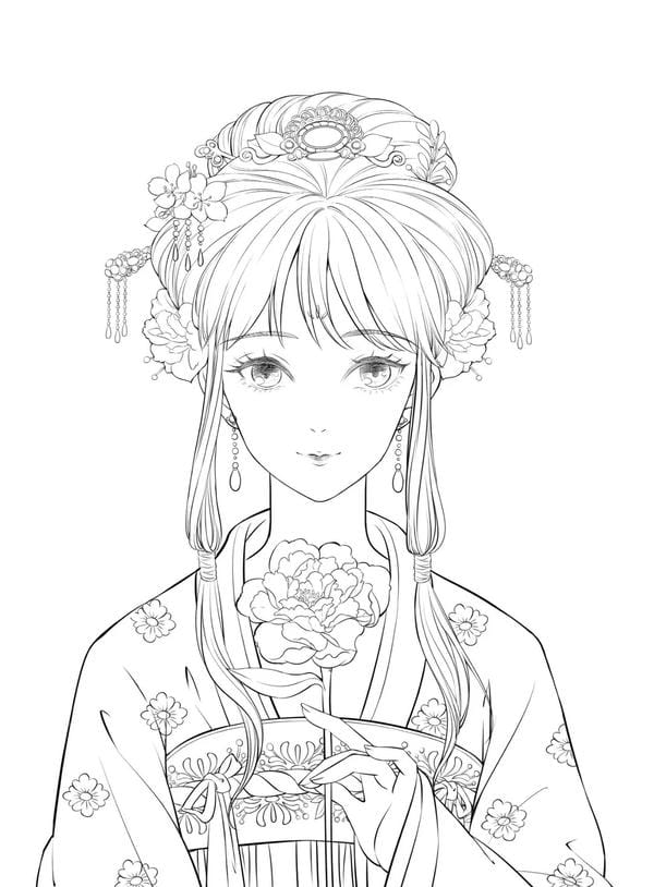 vẽ tranh anime cổ trang 4