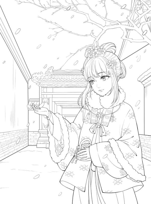 vẽ tranh anime cổ trang 7