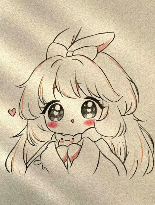 vẽ tranh anime cute 10