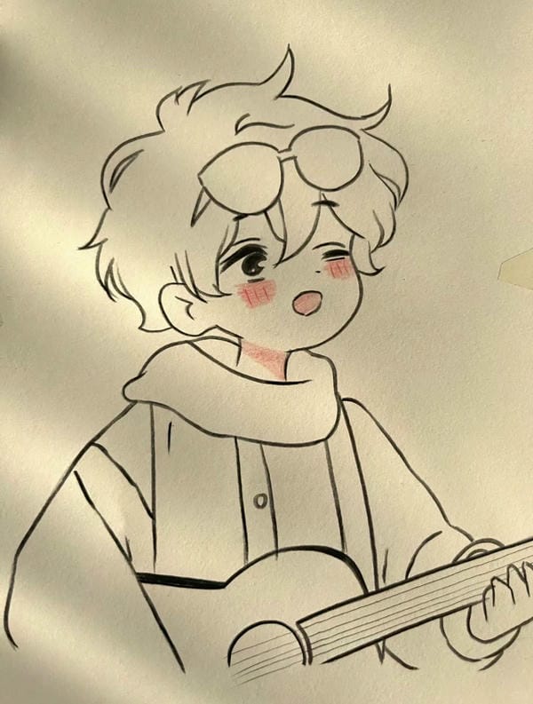 vẽ tranh anime cute 12