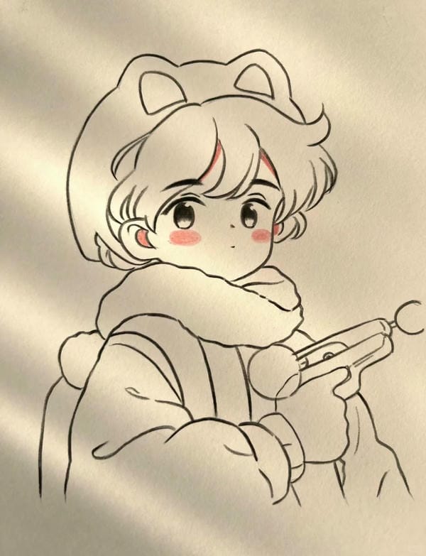 vẽ tranh anime cute 13