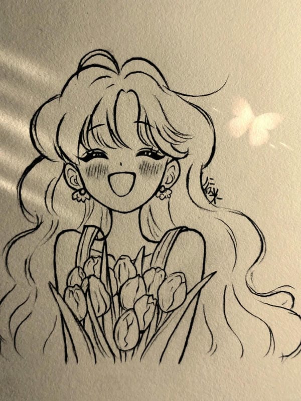 vẽ tranh anime cute 15