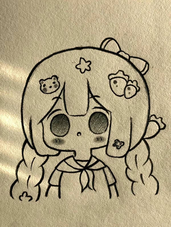 vẽ tranh anime cute 18